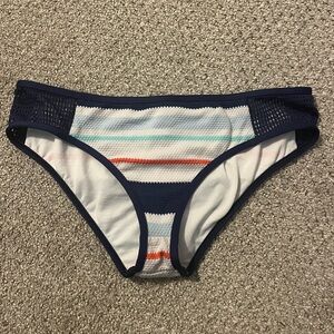 Splendid Navy and White Striped Bikini Bottom